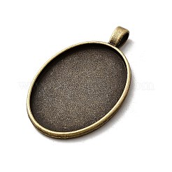 Старинные тибетском стиле сеттинги сплава подвеска кабошон TIBEP-M018-21AB-NF