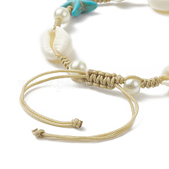 Браслет из синтетической бирюзы (окрашенной) в виде морской звезды&nbsp;X-BJEW-TA00218