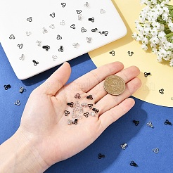 400 шт. 2-х цветные латунные застежки-замки&nbsp;KK-YW0004-28