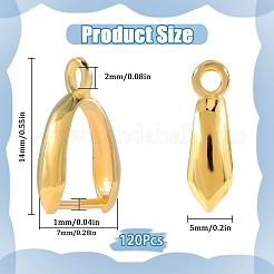 120 шт. латунные скобы для колки льда класса АА для изготовления подвесок KK-SC0005-20G