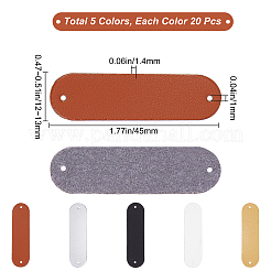 100 шт. 5-х цветные нашивки из искусственной кожи DIY-GF0005-17