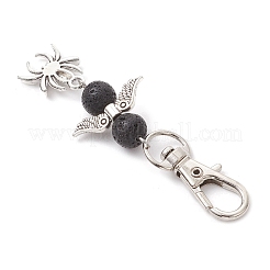 12 шт. подвеска в тибетском стиле на Хэллоуин из сплава и натурального камня лавы&nbsp;HJEW-JM03713