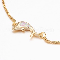 Регулируемые латунные браслеты Боло BJEW-K204-01-G