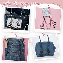 2 шт. акриловая звезда подвеска железная сумка декоративные цепочки&nbsp;HJEW-GA00058