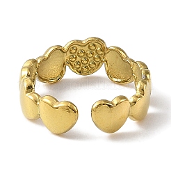 Открытое кольцо-манжета из нержавеющей стали 304 с ионным покрытием (IP) для женщин&nbsp;RJEW-F166-08G-01