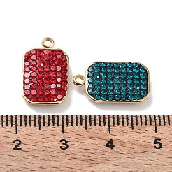 Подвески из нержавеющей стали 304 с ионным покрытием (IP) и стразами&nbsp;STAS-P339-05G