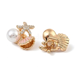 Латунные микро проложить кубического циркония бусы KK-C155-28G-01