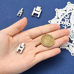 3 шт. 3 стиля прямоугольных застежек для часов из нержавеющей стали&nbsp;STAS-CJ0003-30