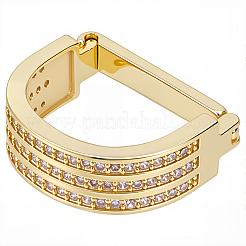 Зажимы для галстука с прозрачным кубическим цирконием и латунным паве&nbsp;AJEW-WH20054-125G