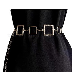 Полые звенья из сплава квадратной цепи пояса-цепочки для талии живота для женщин FS-WGB30D2-02