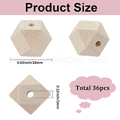 36 шт деревянные бусины WOOD-SP0001-51B