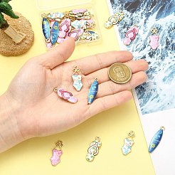 30шт 5 стиля подвески из цинкового сплава с эмалью&nbsp;FIND-CJ0005-33