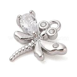 Подвески из прозрачного стекла с инкрустацией из латуни&nbsp;KK-S388-25P