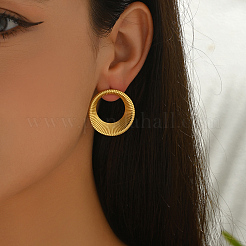 Серьги шпилька нержавеющая сталь TO6247-1