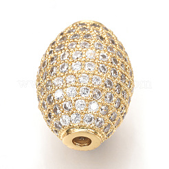 Латунные микро проложить кубического циркония бусы ZIRC-Q013-128G