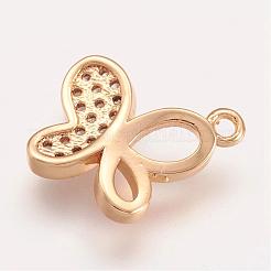 Латунные микро проложить кубического циркония подвески ZIRC-F049-22G