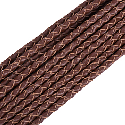 Коричневые круглые плетеные кожаные шнурки для украшения ювелирных изделий&nbsp;WL-PH0002-01B