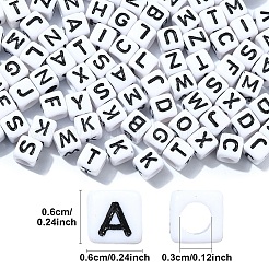 Акриловые бусины с горизонтальными отверстиями&nbsp;OACR-YW0002-08