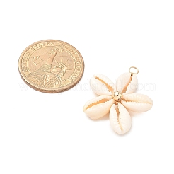 Подвески из натуральных смешанных ракушек каури&nbsp;PALLOY-JF03859-01