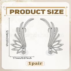 2 шт. 2 стиля серьги-гвоздики из сплава со стразами&nbsp;EJEW-LP0012-27P