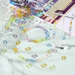 600 шт. 6 цвета прозрачные акриловые соединительные кольца&nbsp;TACR-CJ0001-35