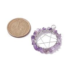 Подвески из смешанной крошки драгоценных камней&nbsp;PALLOY-JF02552-02