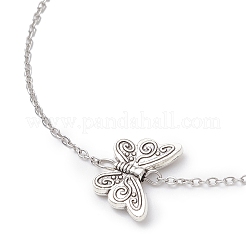 Браслеты-бабочки из сплава в тибетском стиле BJEW-JB11795