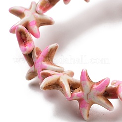 Нити из синтетических бирюзовых бусин G-P507-04N