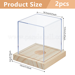 Акриловые бейсбольные витрины с деревянным основанием ODIS-WH0081-16