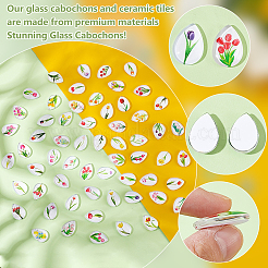 1 набор стеклянных кабошонов GGLA-PH0001-65E