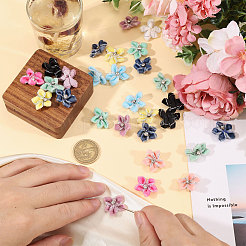 40шт 10-х цветный бархат с кабошонами из смоляных страз FIND-CA0011-27