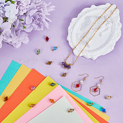 100 шт. стеклянные имитации австрийских хрустальных бусин подвески FIND-SC0010-99