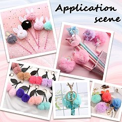 12 шт. 6 цвета ручной работы из искусственного меха кролика с помпонами&nbsp;WOVE-SC0001-07