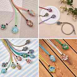 Плетеные шнуры из вощеной хлопчатобумажной нити макраме мешочек изготовление ожерелья&nbsp;AJEW-SW00018