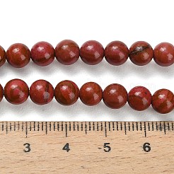 Нити синтетических бусин из красной яшмы&nbsp;G-F826-B02-6mm
