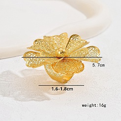 Элегантные железные манжеты-кольца в ближневосточном стиле с цветком для свадебной вечеринки RY8475