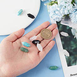 10 шт. 5 стильных подвески с двумя конечными концами из драгоценных камней&nbsp;G-OC0004-18