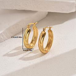 Элегантные серьги-кольца из нержавеющей стали 201 TG2342-2