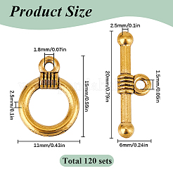120 шт. застежки из сплава в тибетском стиле&nbsp;FIND-SP0001-21AG