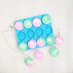 12 созвездие плоские круглые силиконовые Молды для подвески своими руками&nbsp;DIY-G062-A01