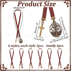 4 шт. закладка из коровьей кожи AJEW-HY00013