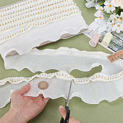 Шифоновая эластичная плиссированная кружевная отделка&nbsp;OCOR-WH0105-076