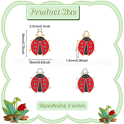 60шт 2 цвета сплава эмалевые подвески ENAM-HY0001-27