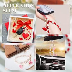 2 шт. 2 цвета пластик и полимерная глина ручной работы стеклянные стразы бусины мобильные ремешки MOBA-NB0001-02