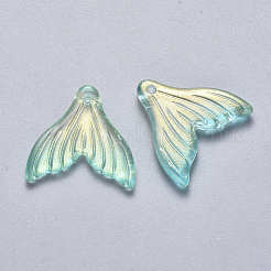 Прозрачный лак окрашенные стеклянные подвески GLAA-S190-009A-03