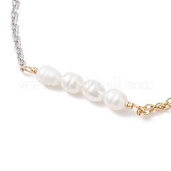 Браслеты из натурального культивированного пресноводного жемчуга BJEW-JB12865