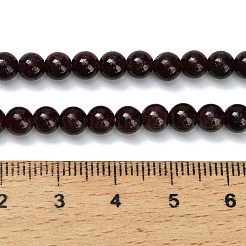 Гранат природный бисер нитей G-C262-B07-5mm