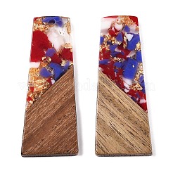 Подвески из непрозрачной смолы и ореха&nbsp;RESI-T058-04G