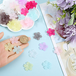 350шт 7 цвета прозрачные акриловые колпачки для бусин&nbsp;MACR-SP0001-14