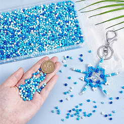 8 набор двухцветных непрозрачных стеклянных бусин&nbsp;DGLA-PH0001-21